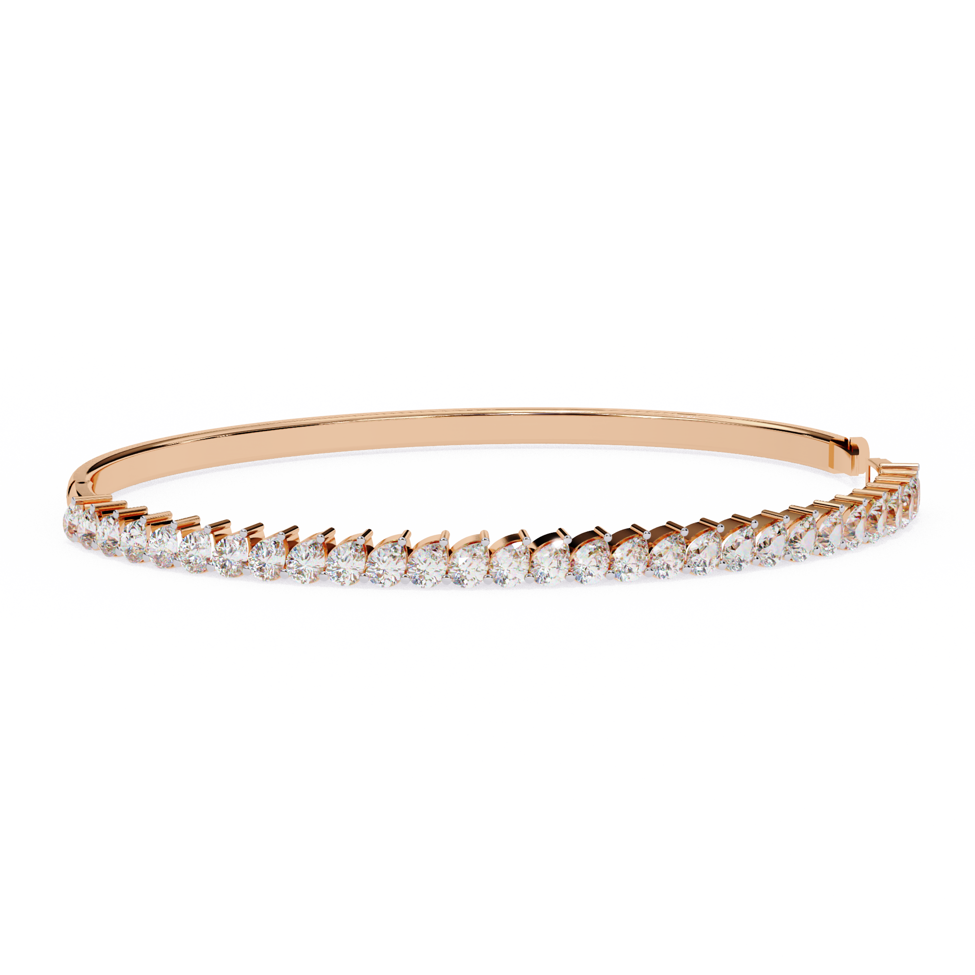 Solitairekart 4.06ct Pear Cut Natural Diamond Bracelet-HI Color. VS-SI Clarity